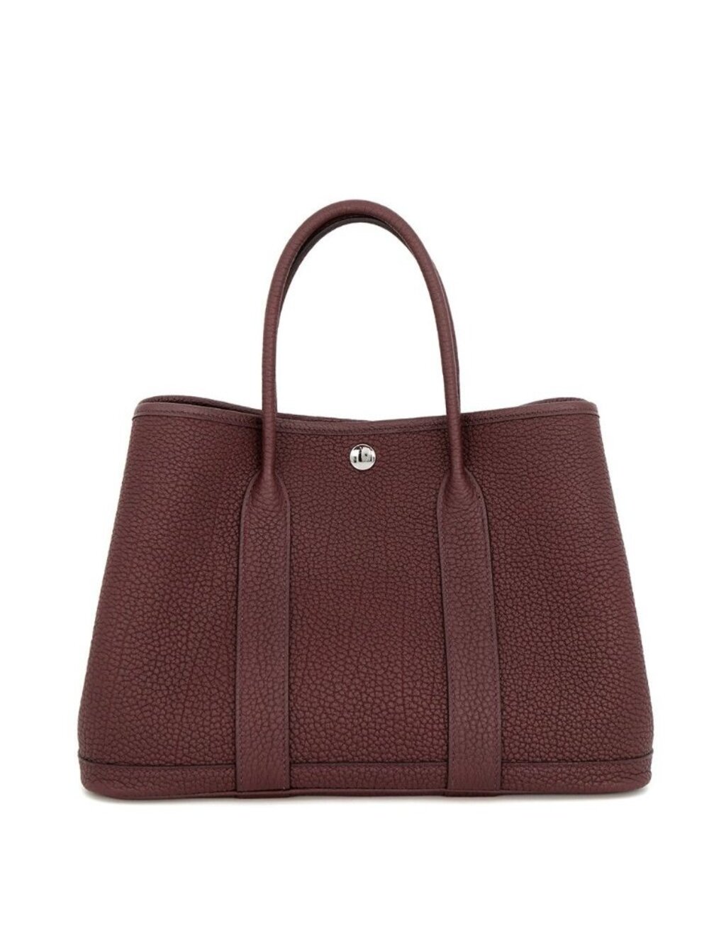 Hermes Tote Garden Party TPM Rouge Sellier Silver Negonda